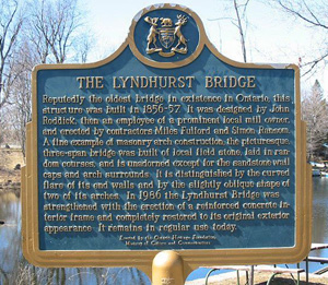 The Lyndhurst Bridge Plaque