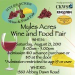Wine And Food Fair at Myles Acres in Kingston