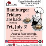 Hamburger Fridays at the Legion